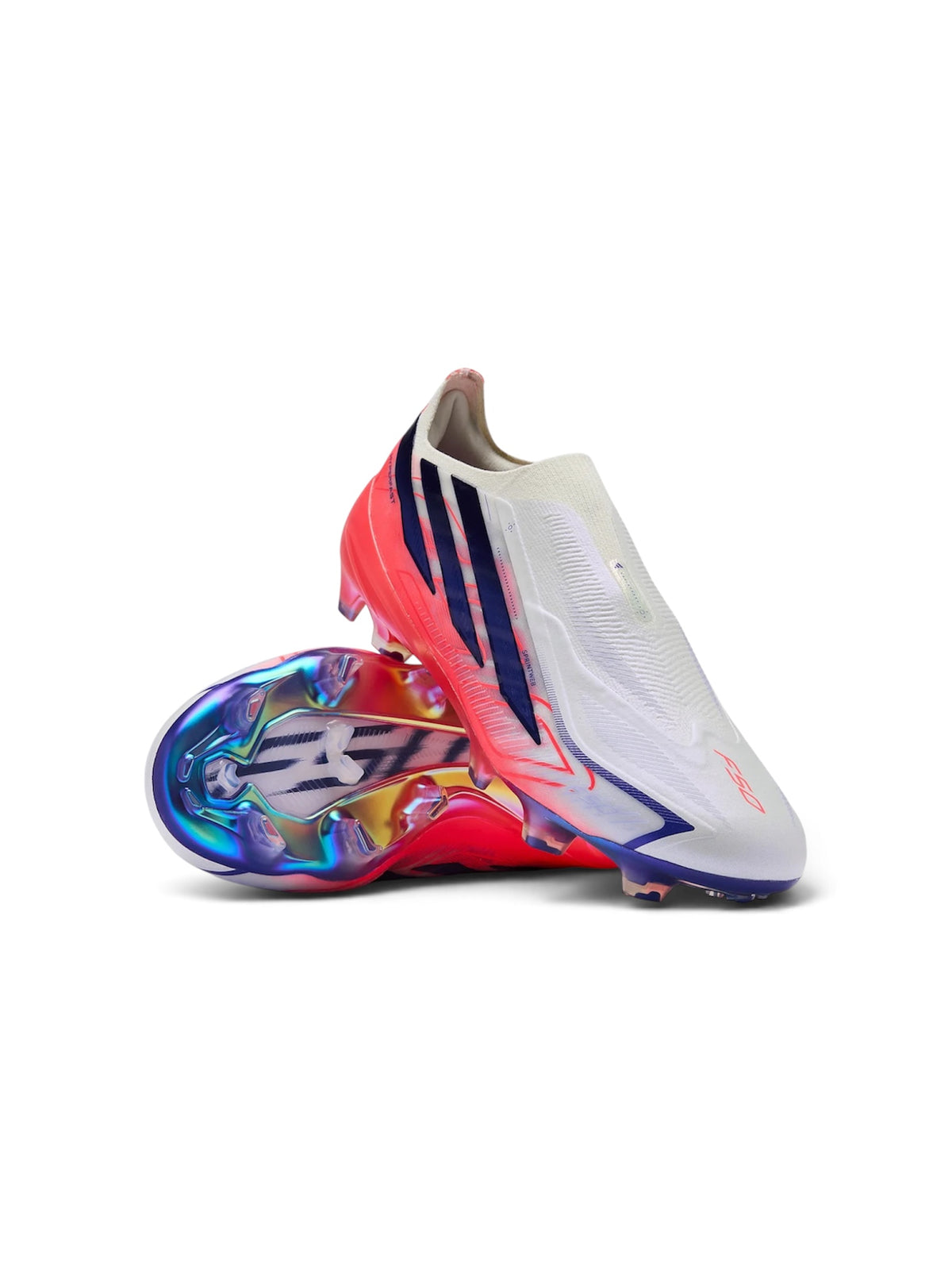 Adidas F50 Hyperfast Elite Laceless FG 'Cloud White Solar Purple‘L