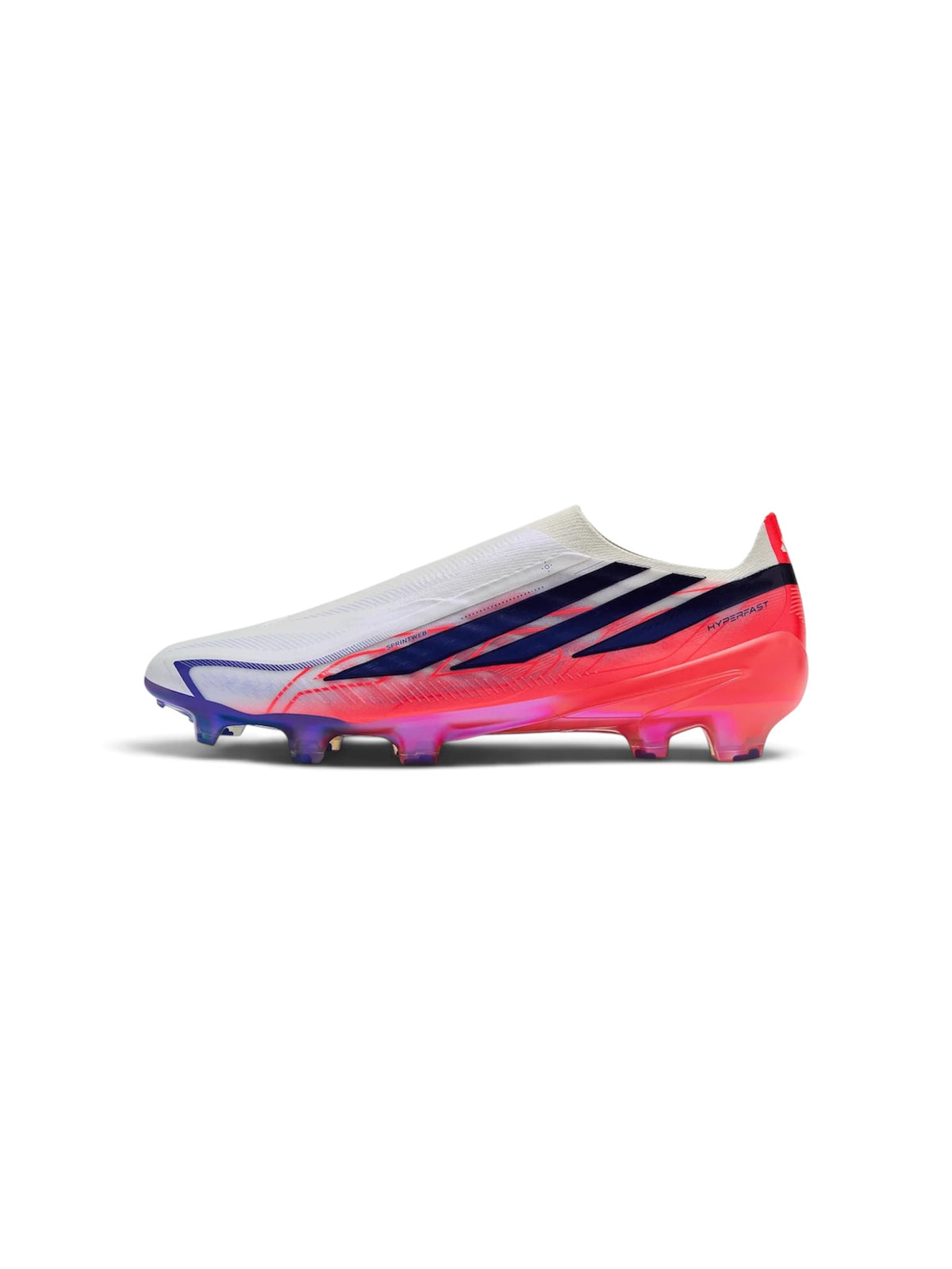 Adidas F50 Hyperfast Elite Laceless FG 'Cloud White Solar Purple‘L